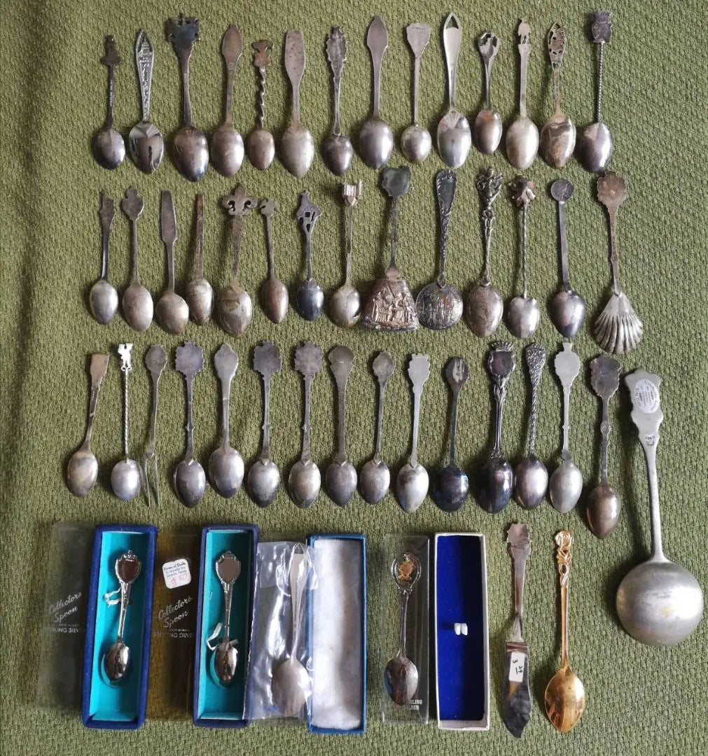 Exquisite Silver British German World Antique Spoons 50 Pieces