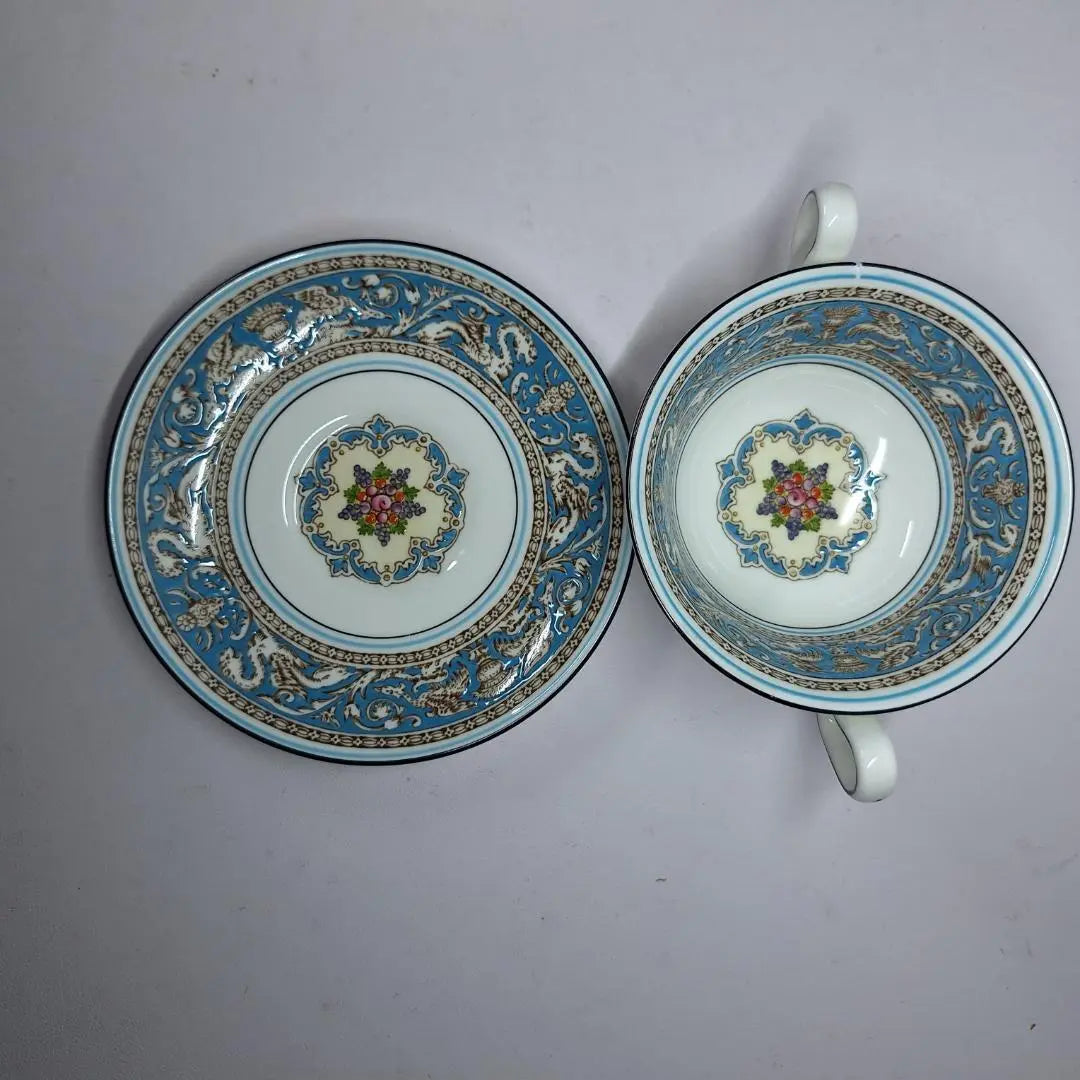 ⭕Juego de 7 piezas florentino florentino florentino en turquesa d513 de Wedgwood