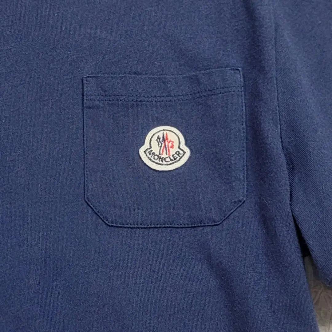 [Geki Rare] Camiseta con ringer tricolor con logo bordado de Moncler | 【激レア】モンクレール ワッペン刺繍ロゴ トリコロール リンガー Tシャツ