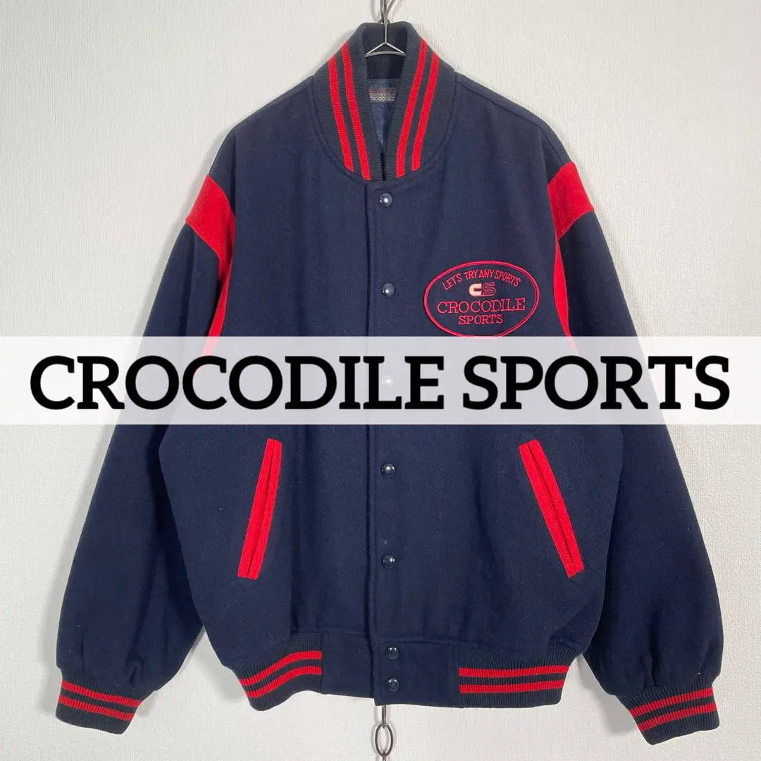 90s Vintage CROCODILE SPORTS Stadium Jacket Men's L