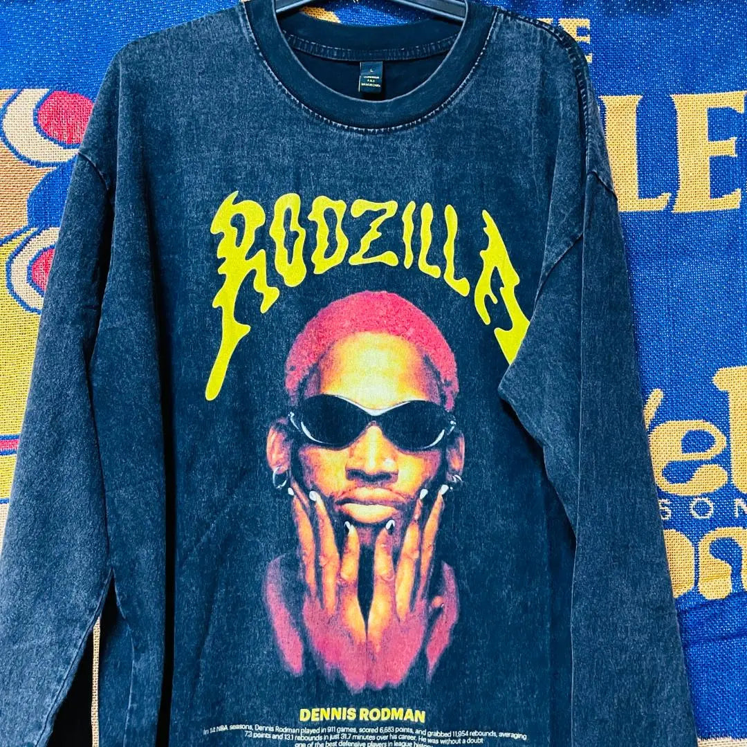 Camiseta larga Dennis Rodman para hombre, estilo reggae, gafas de sol, estilo urbano