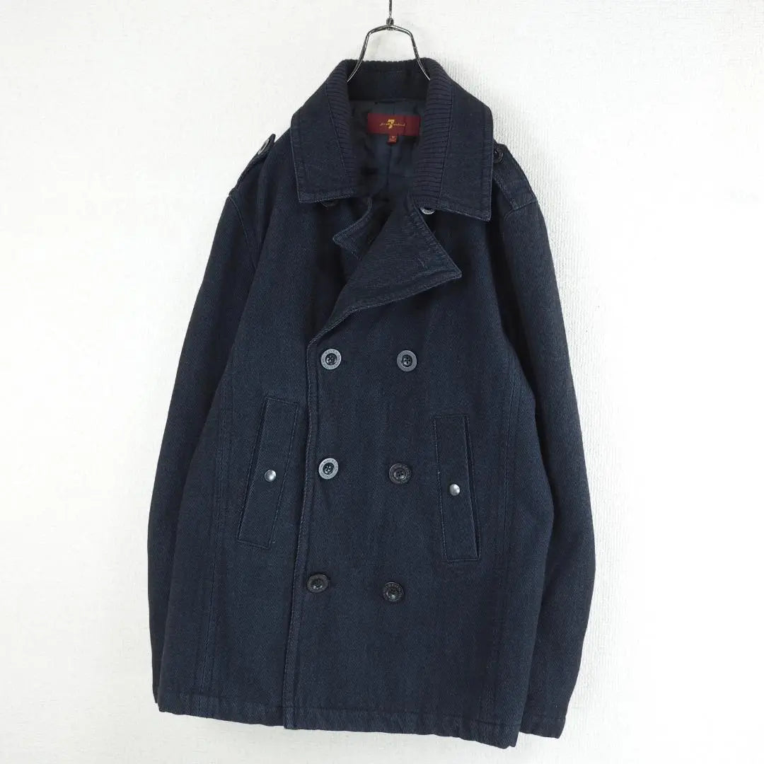 H345*Sevenfor The Man Kind ☆ Chaquetón ☆ Lana ☆ Corte ☆ Azul marino Azul marino | H345*セブンフォーオールマンカインド☆ピーコート☆ウール☆コート☆紺ネイビー