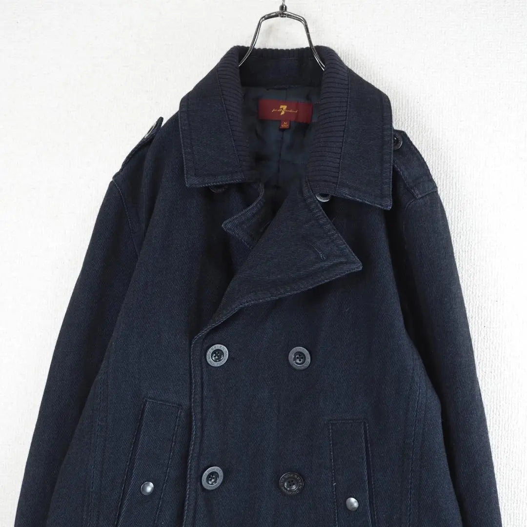 H345*Sevenfor The Man Kind ☆ Chaquetón ☆ Lana ☆ Corte ☆ Azul marino Azul marino | H345*セブンフォーオールマンカインド☆ピーコート☆ウール☆コート☆紺ネイビー