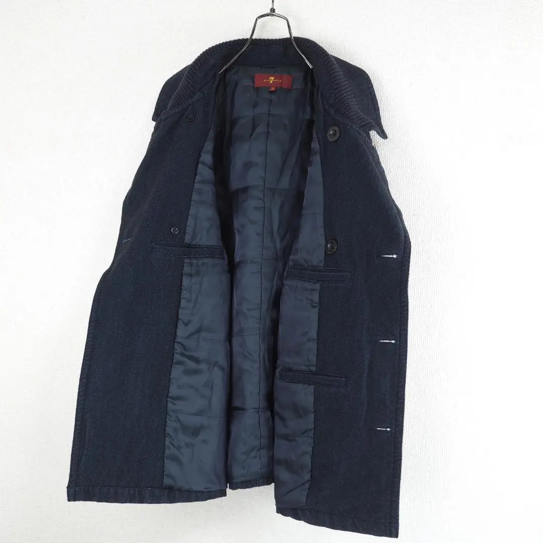 H345*Sevenfor The Man Kind ☆ Peacoat ☆ Wool ☆ Court ☆ Navy Navy | H345*セブンフォーオールマンカインド☆ピーコート☆ウール☆コート☆紺ネイビー