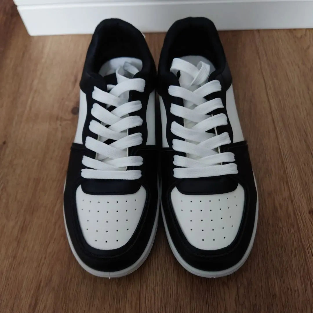 Retro Style Black White Sneakers