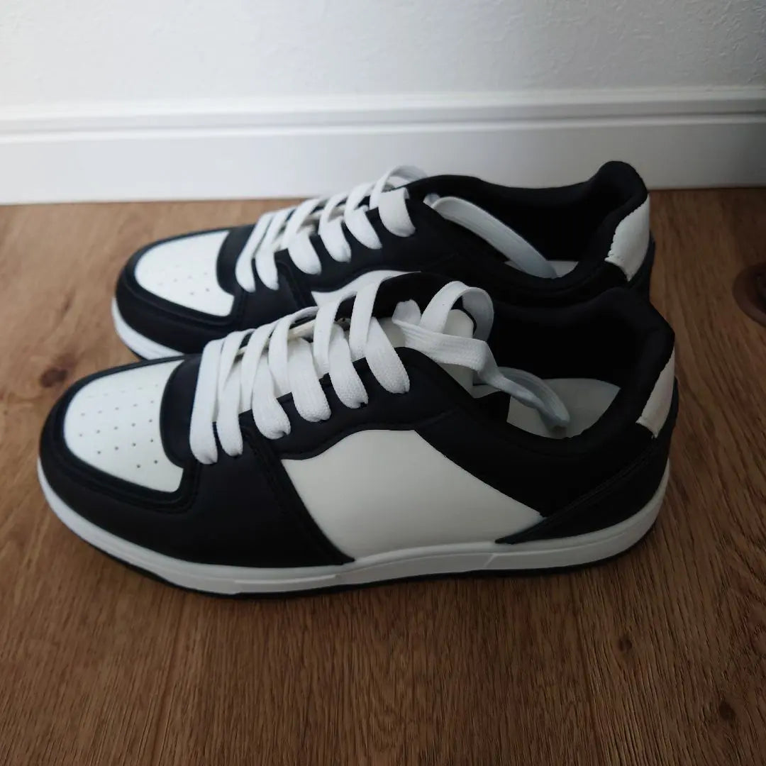 Retro Style Black White Sneakers