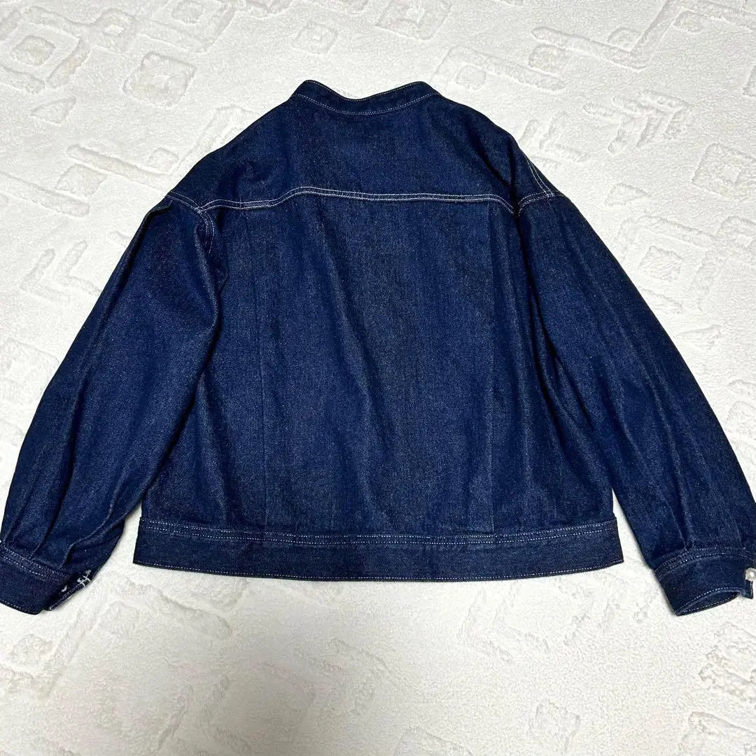 Unused ✨️AMLILE Pearl Button Denim Jacket G-Jean Dark Blue