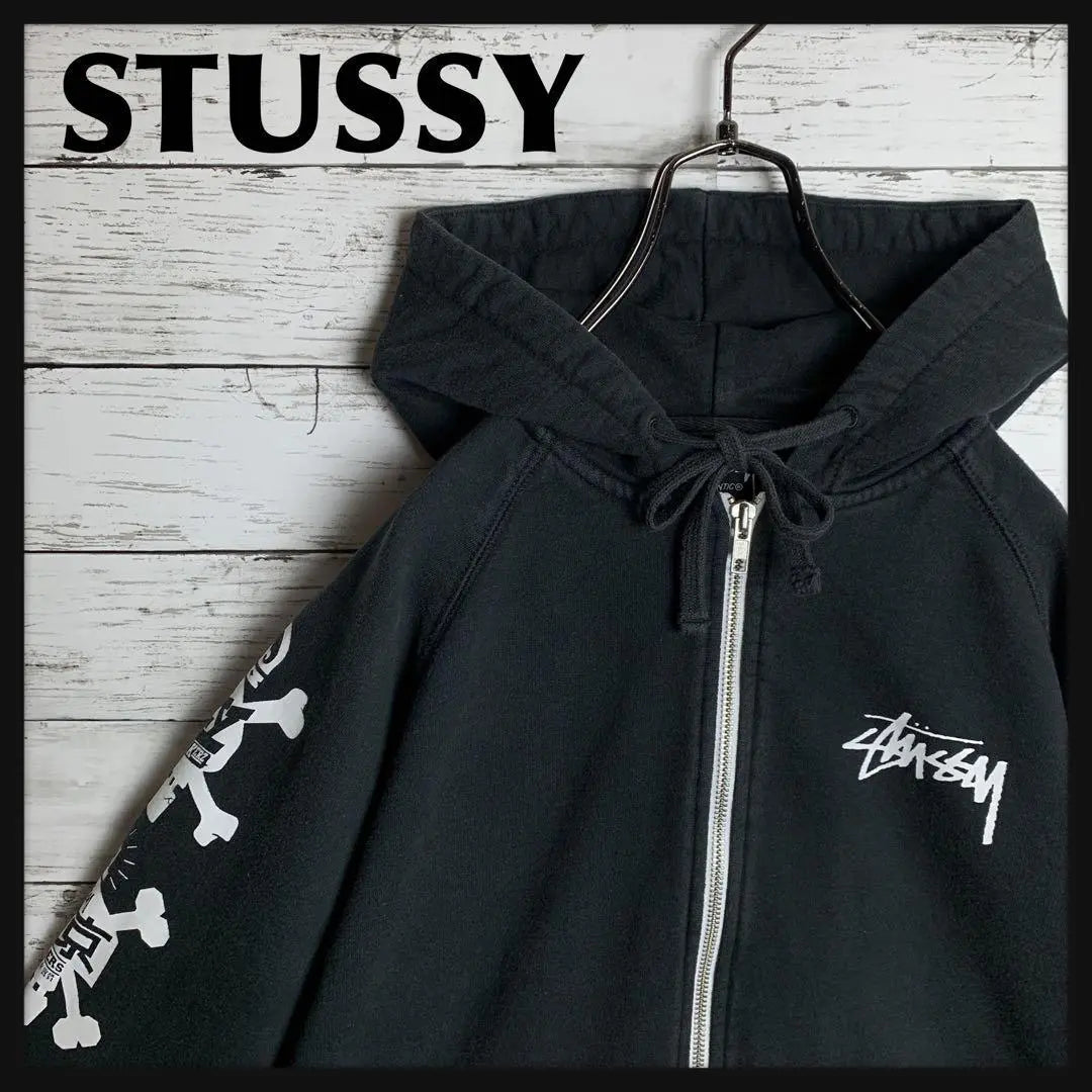 [Hard to obtain!! ︎】STUSSY◇Stock logo full zip hoodie C196