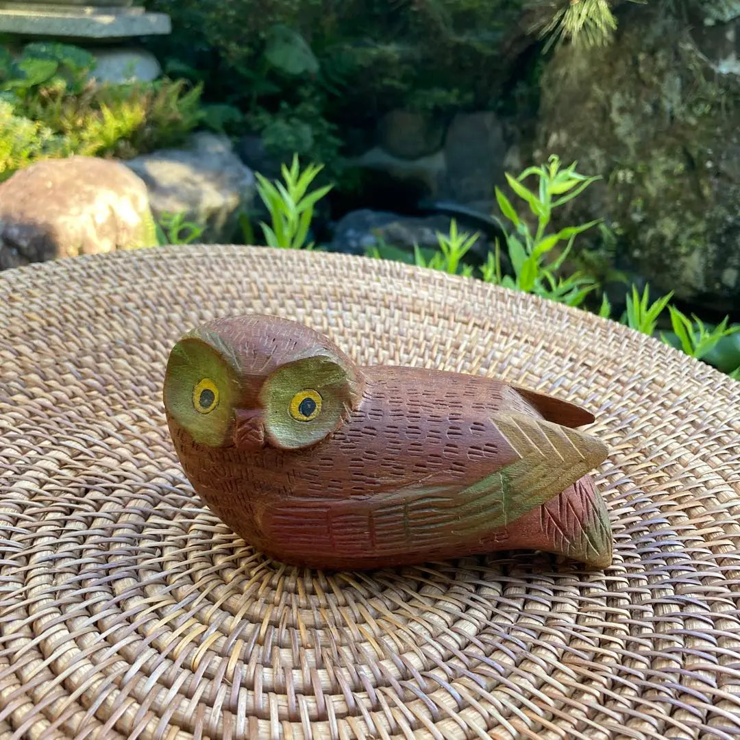 Wooden carved owl