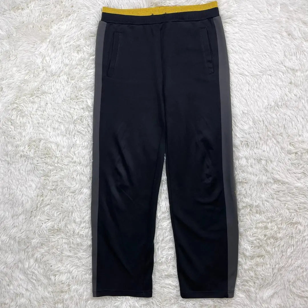 HUMMER/HUMMER Side Button Style Track Pants Jersey Black x Gold