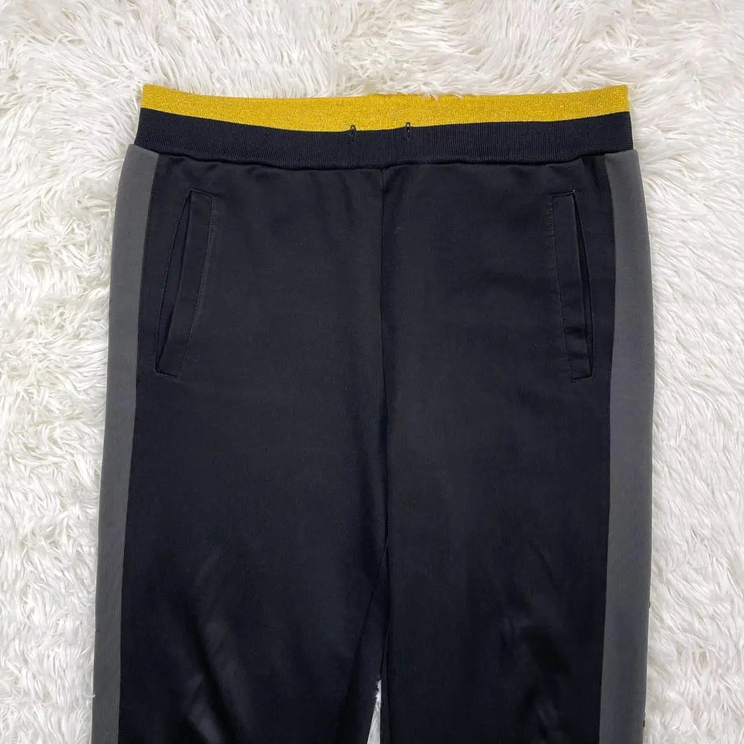 HUMMER/HUMMER Side Button Style Track Pants Jersey Black x Gold