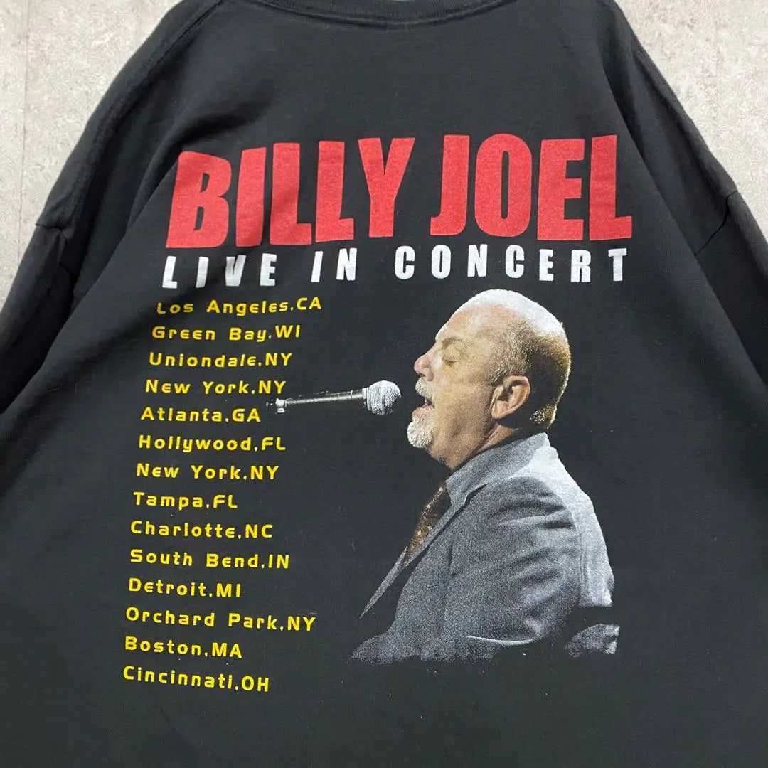 Rare [Used Clothing] Billy Joel Band T-shirt Double-sided Print Men's 2XL