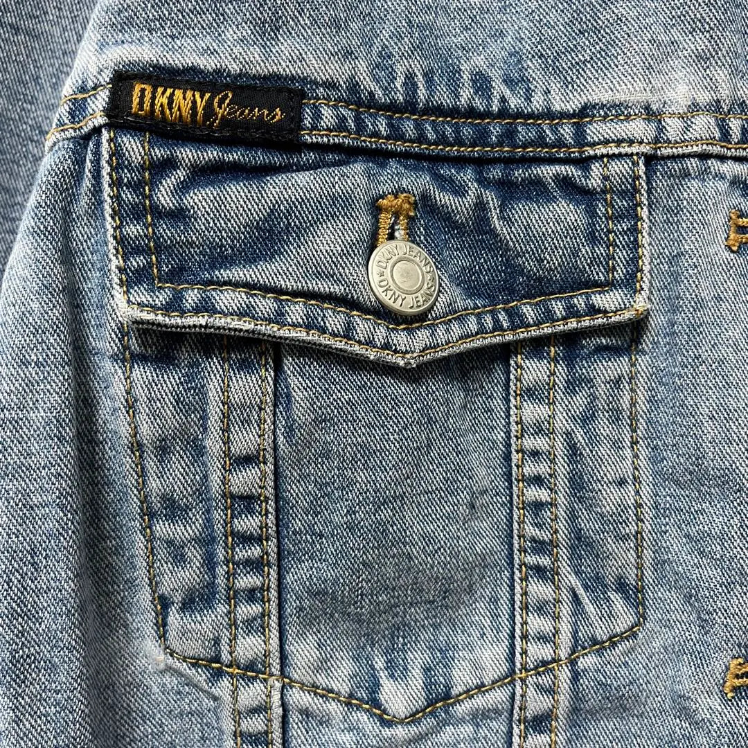 Dekeen Eewai Denim Jacket Jeans Vintage Damage Anti -Clothing M