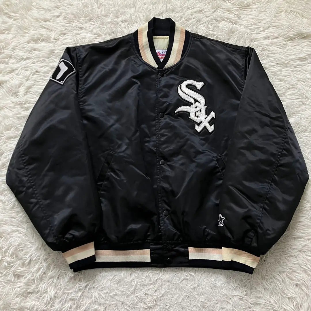 {90s US made popular first come first served in good condition L} mlb white sox starter star jacket