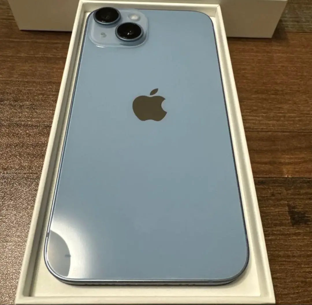 iPhone14 Blue 128GB [Good condition] Comes with notebook type cover