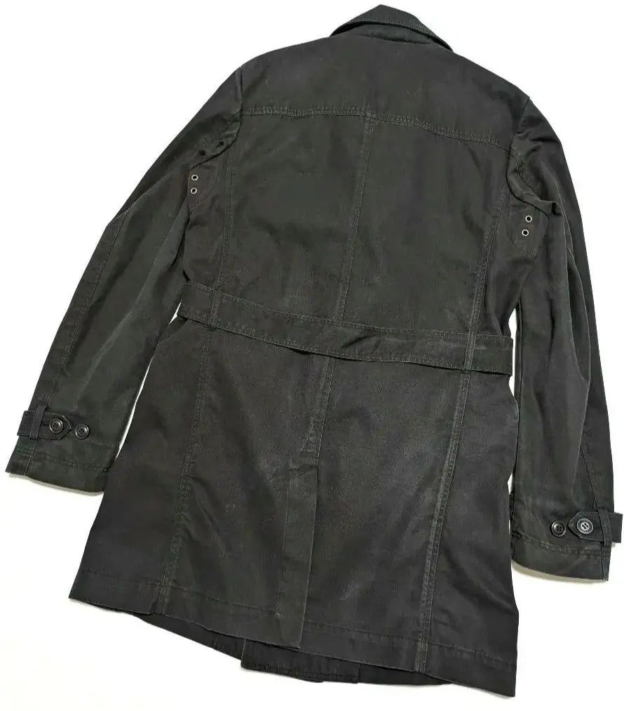 [Raro] Gabardina vaquera extragrande de Diesel 3L negro | 【希少】 ディーゼル オーバーサイズ デニムトレンチコート 3Ｌ ブラック