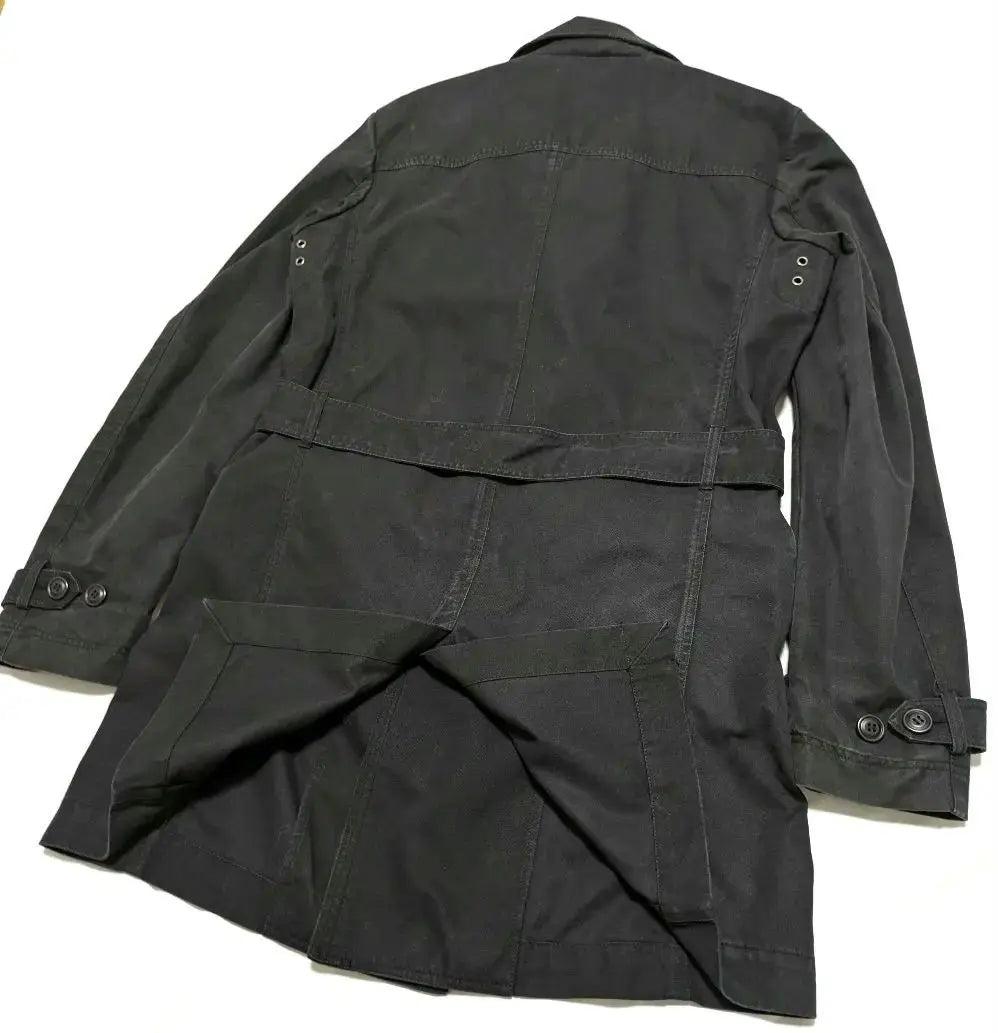 [Raro] Gabardina vaquera extragrande de Diesel 3L negro | 【希少】 ディーゼル オーバーサイズ デニムトレンチコート 3Ｌ ブラック