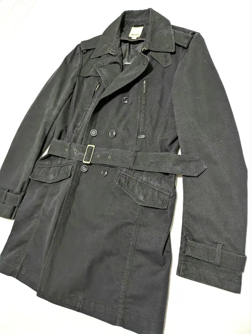 [Rare] Diesel oversized denim trench coat 3L black