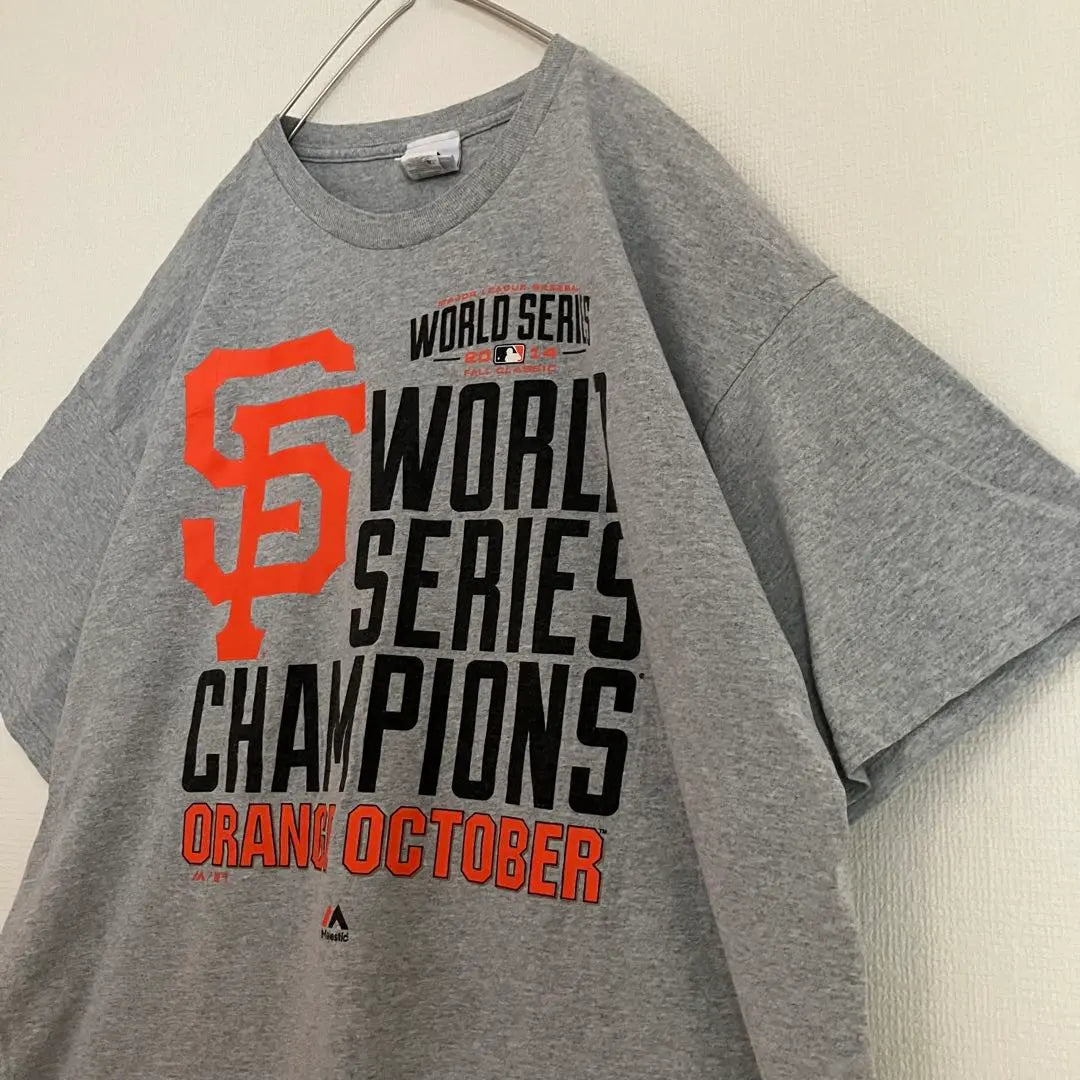 Camiseta supergrande de talla grande MLB Giants Major League Winning Limited Camiseta jaspeada | 超オーバーサイズMLBジャイアンツメジャーリーグ優勝限定Tシャツtシャツ霜降り