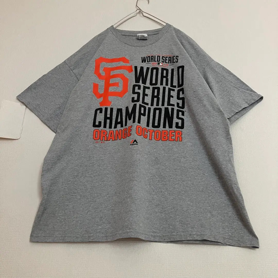 Super Over -size MLB Giants Major League Winning Limited T -shirt T -shirt marbled | 超オーバーサイズMLBジャイアンツメジャーリーグ優勝限定Tシャツtシャツ霜降り