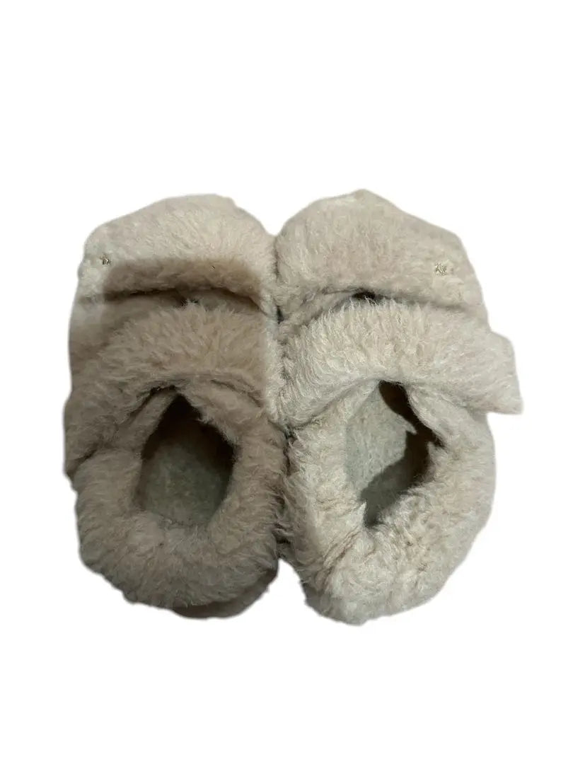 Beige slippers with fur | ファー付きベージュスリッパ