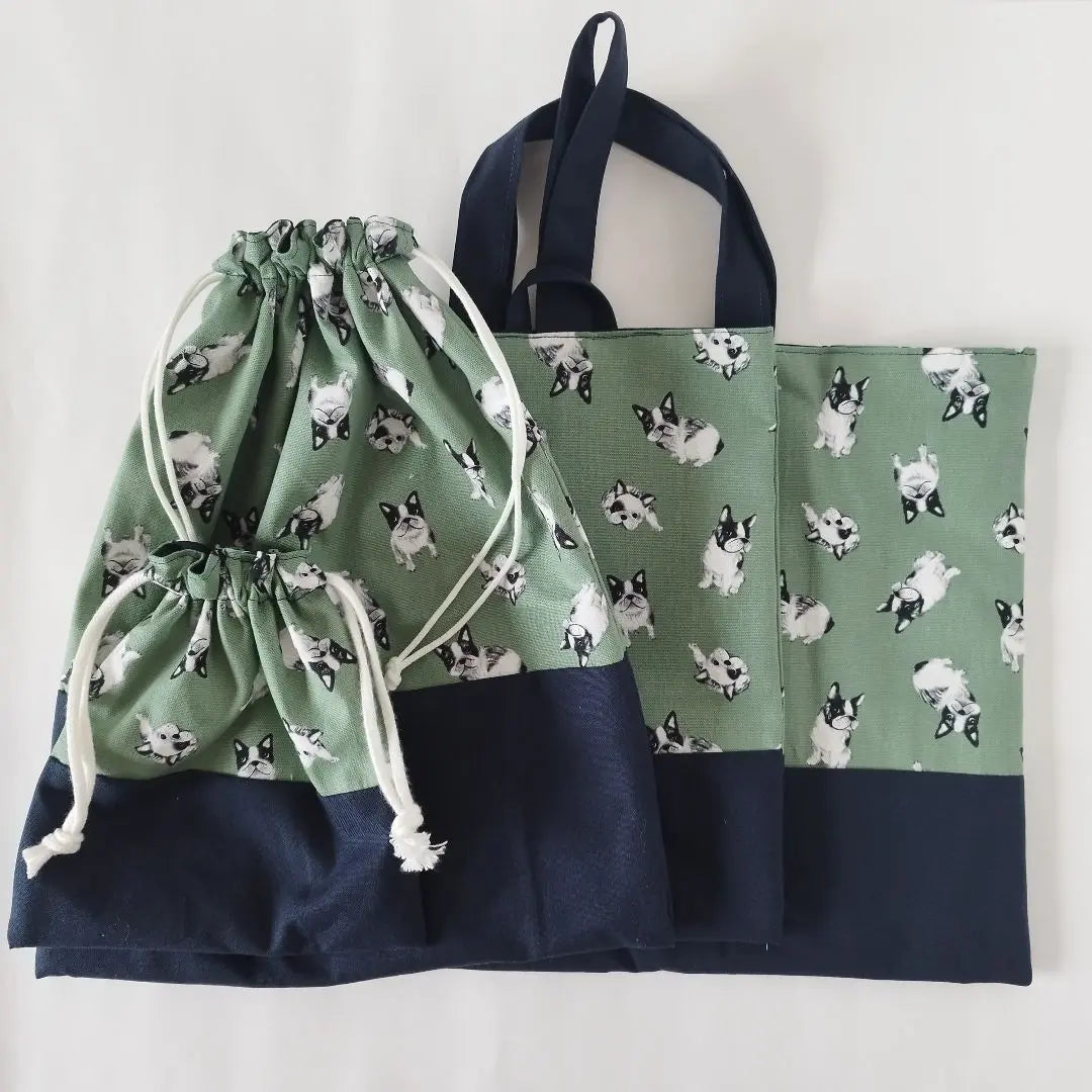 Entrance and school entrance set* French bull lesson bag shoe bag gym clothes bag