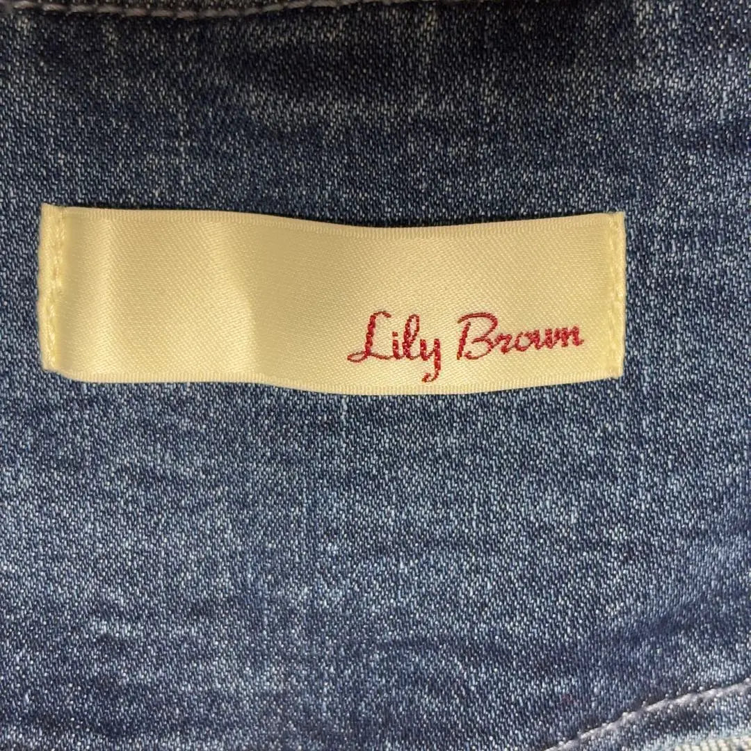 《Lily Brown》LILY BROWN Wide Leg Waist Belt Denim Pants S