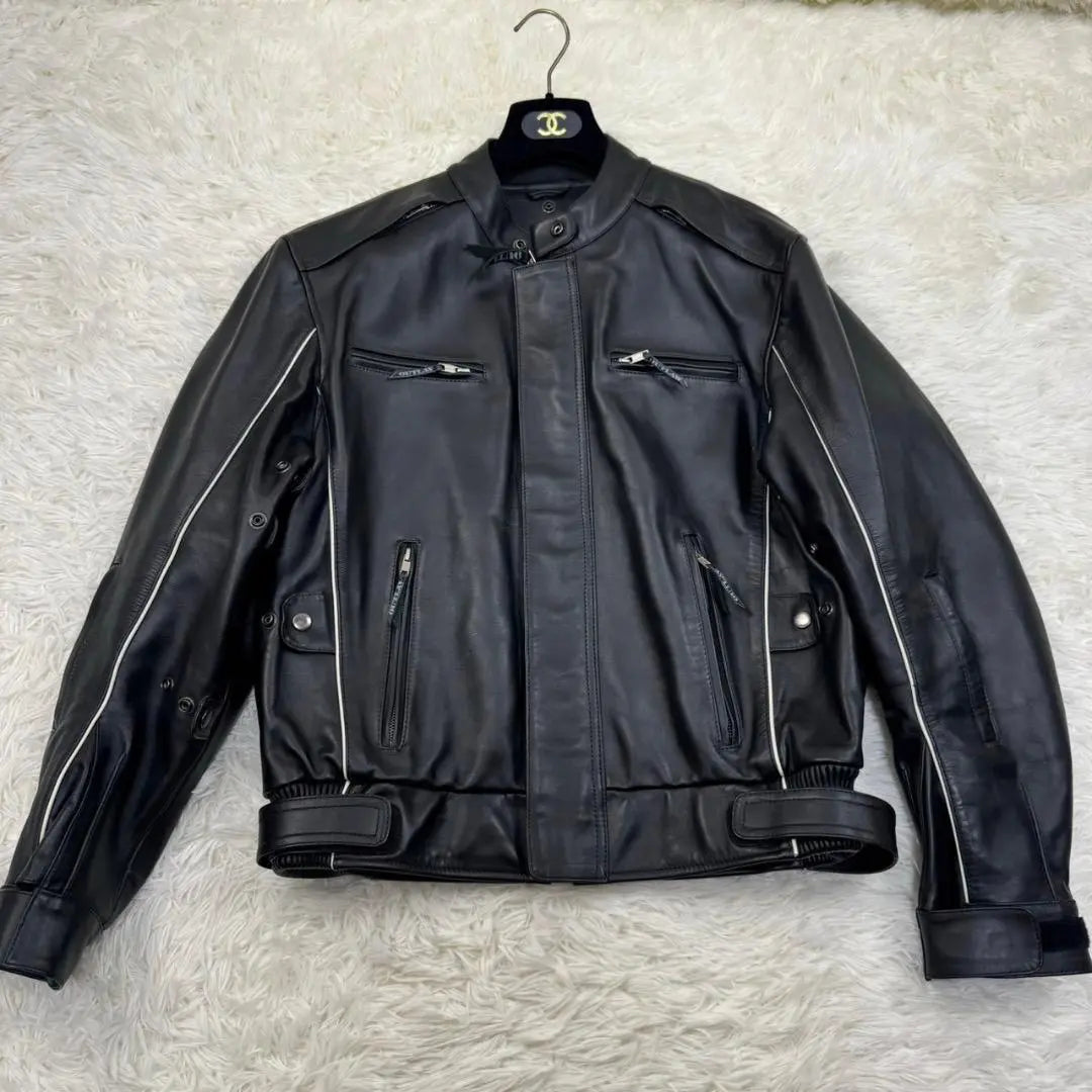 Rare ✨OUTLOW Single Rider Jacket Cow Leather Black L