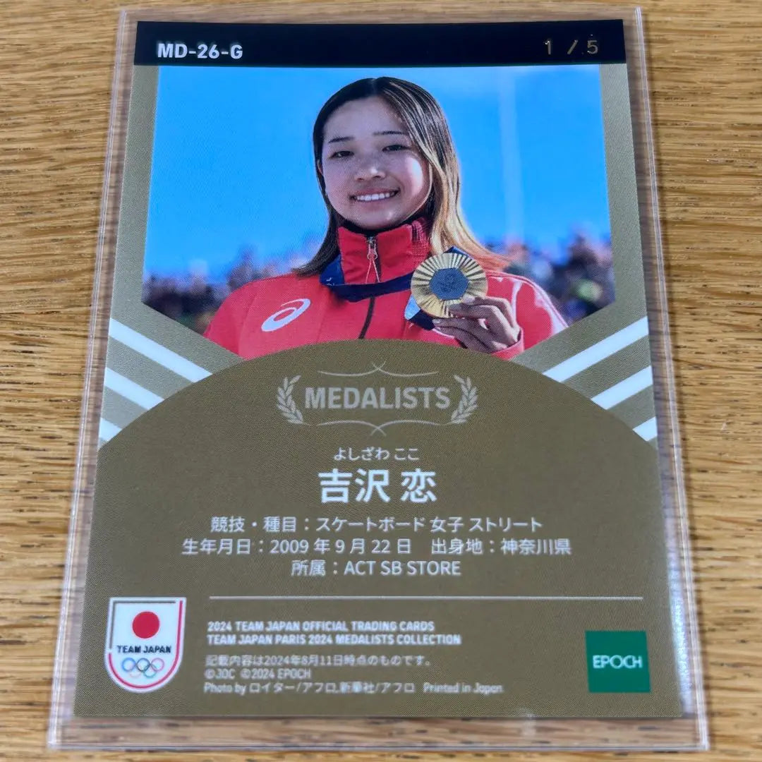 [Yoshizawa Koi insert gold leaf sign 5 pieces only!! ️] 2024 TEAM JAPANE POCH | 【吉沢恋 インサート金箔サイン 5枚限定‼️】2024TEAMJAPANEPOCH