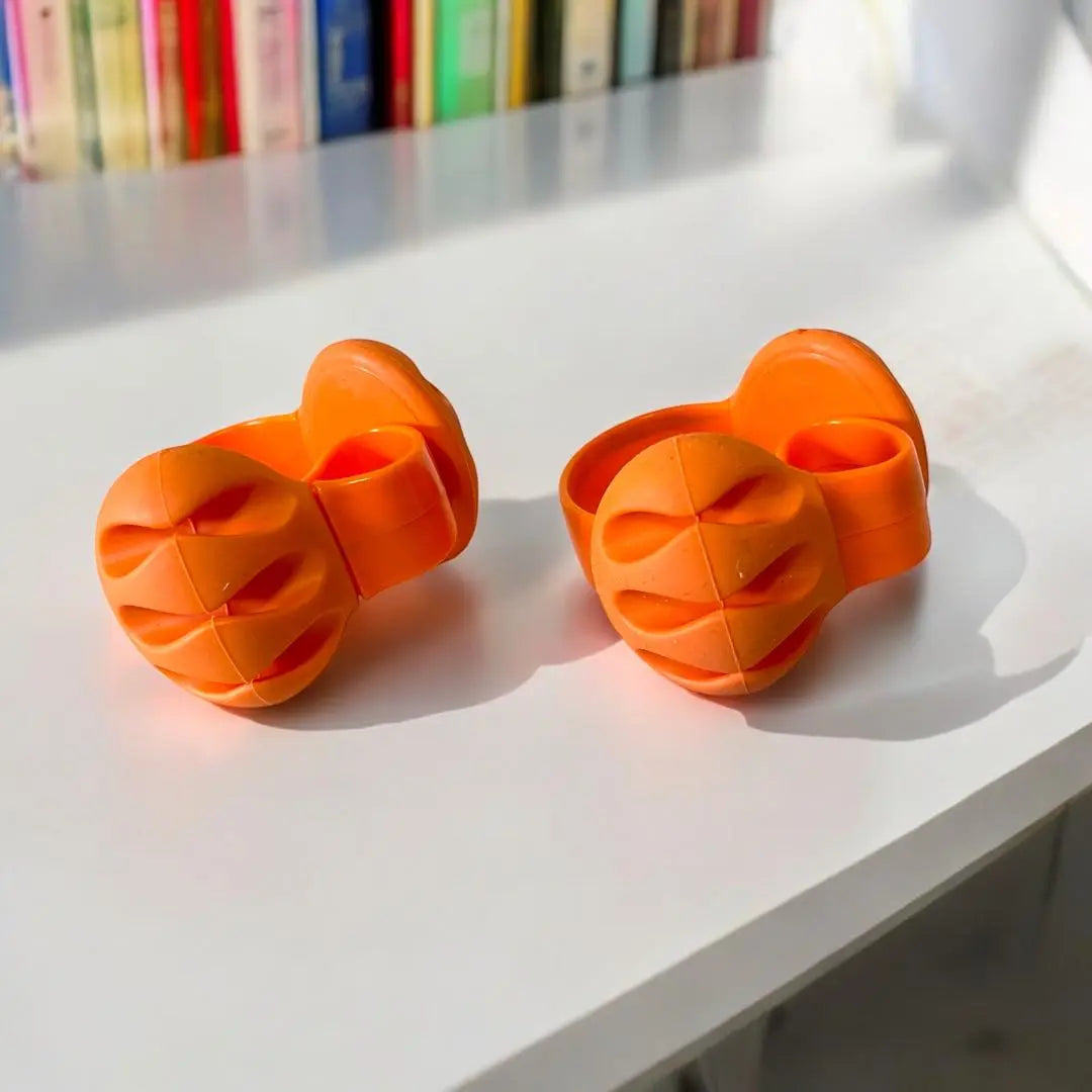 [Set of 2] Cable holder, orange x 2, made of silicon