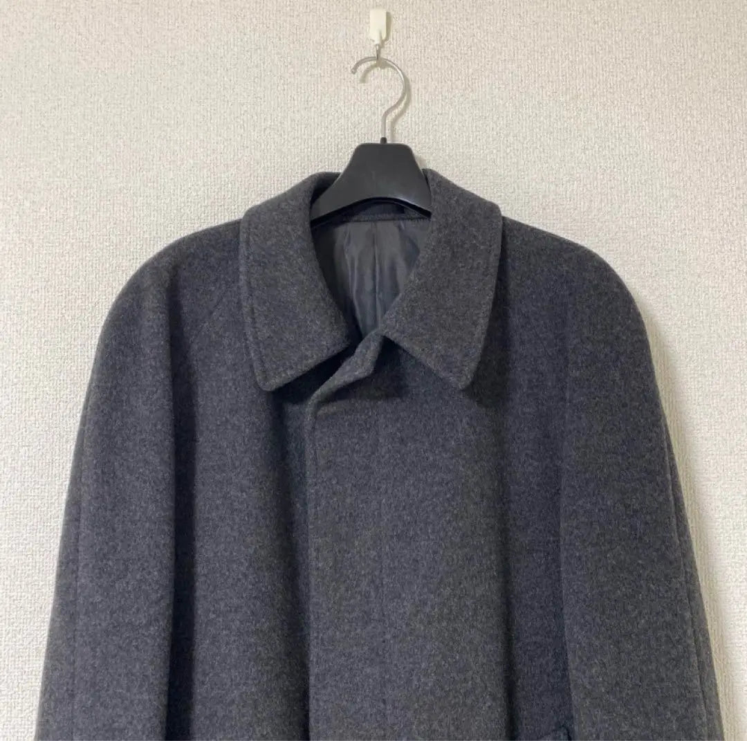 Men's long coat 100% cashmere Gray L Almost unused DMW