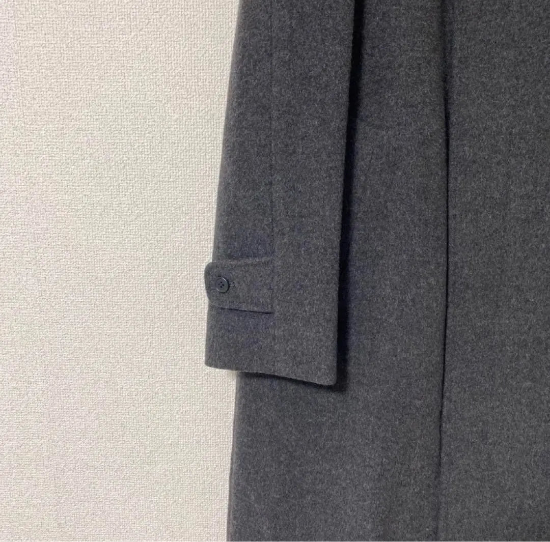 Men's long coat 100% cashmere Gray L Almost unused DMW