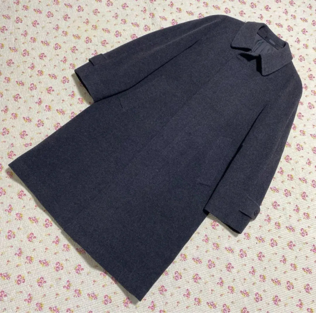 Men's long coat 100% cashmere Gray L Almost unused DMW