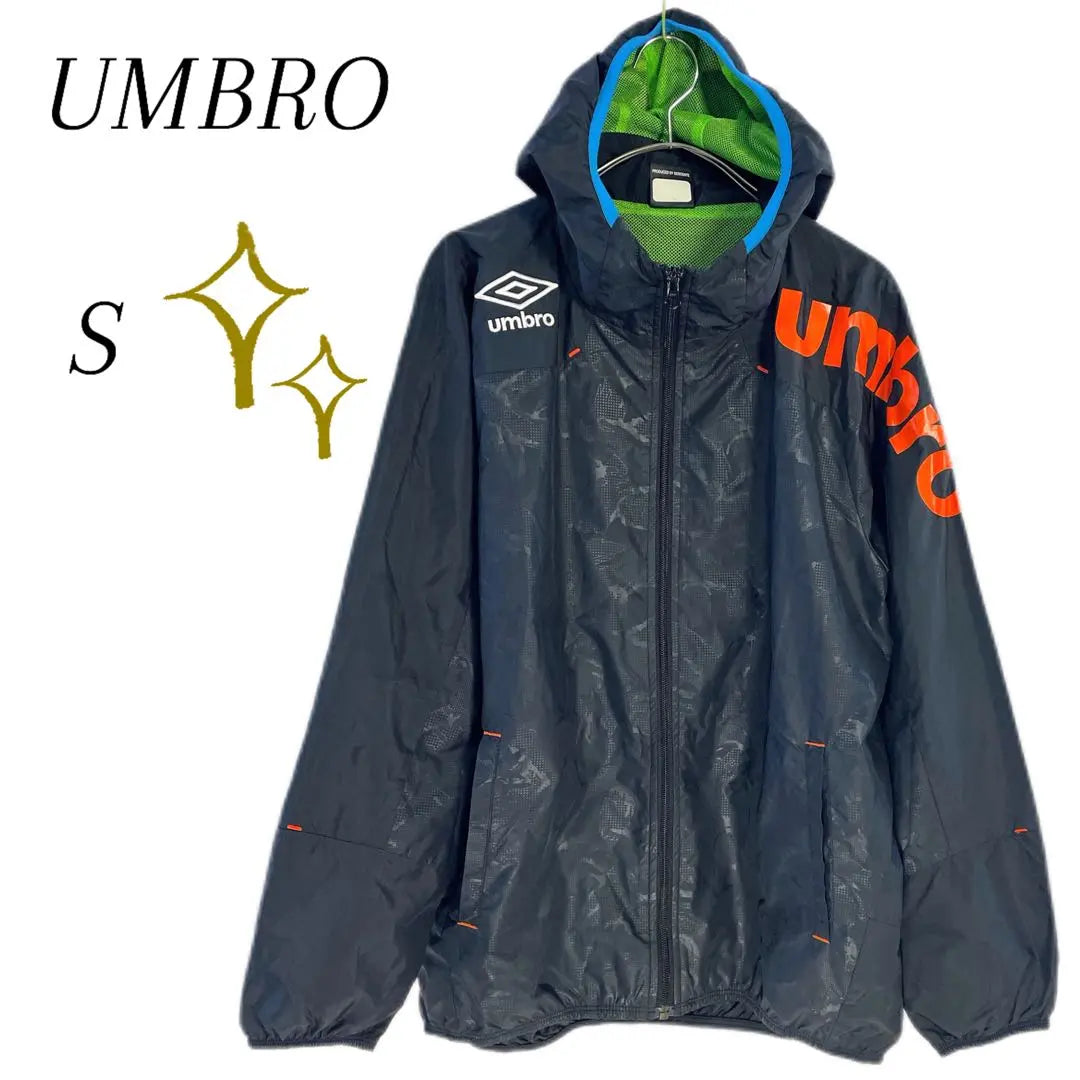 [UMBRO] Wind jacket with hood front zip black