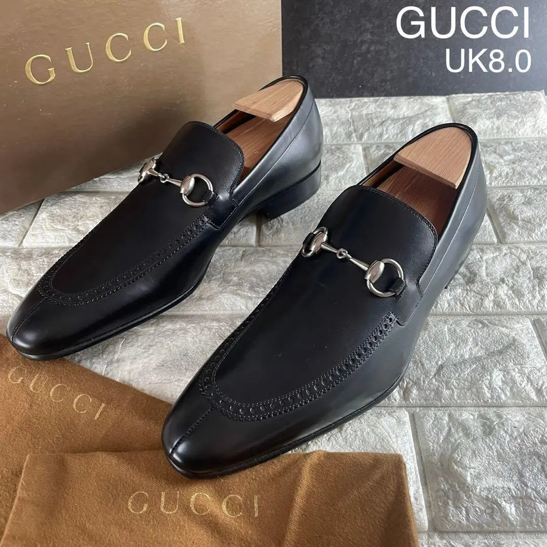 Nuevo Gucci Gucci Horse Bit Medallion U Chip UK8 | 新品 GUCCI グッチ ローファー ホースビット メダリオン Uチップ UK8