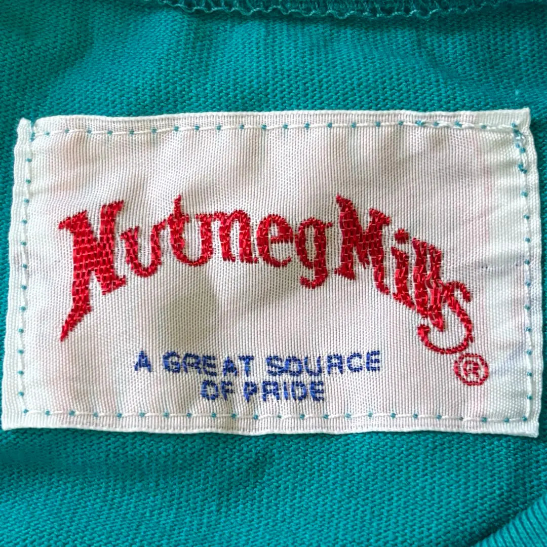 ✨ Good condition✨ NutmegMills [100% cotton] Long T-shirt American casual logo | ✨良品✨ NutmegMills 【綿100％】 ロングTシャツ アメカジ ロゴ