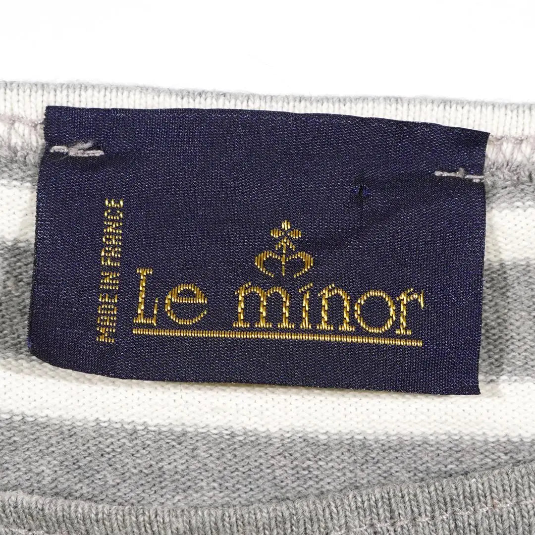 Le Minor Luminor Boat Neck Border Long T-Shirt Gray S