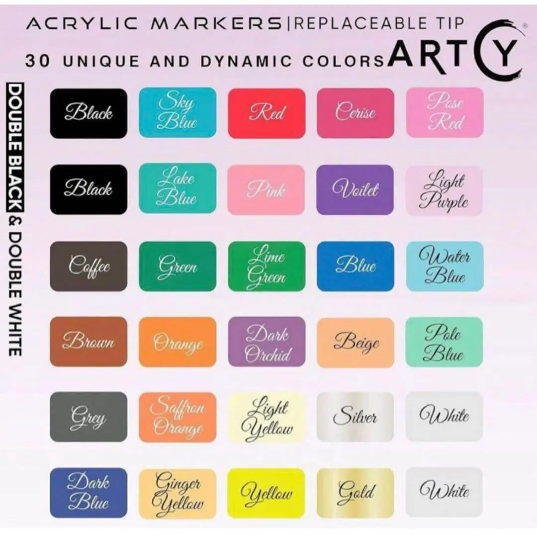 ARTCY Acrylic Paint Pen 30 Pieces Acrylic Paint Markers