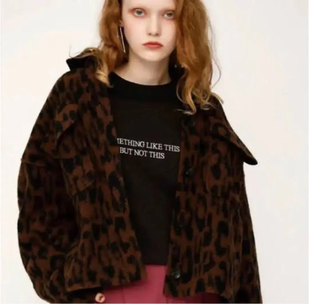 SLY WARMY OVER JK Chaqueta de abrigo con estampado de leopardo