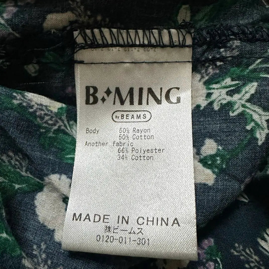 [Beeming by Beams] Sleeveless tank top, floral pattern, all-over pattern, fishtail