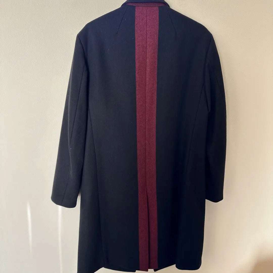 Final price reduction ☆ Theory wool long coat, in a beautiful combination of black and red ♪ | 最終お値下げ☆theoryウールロングコート 黒と赤のコンビネーション美品です♪