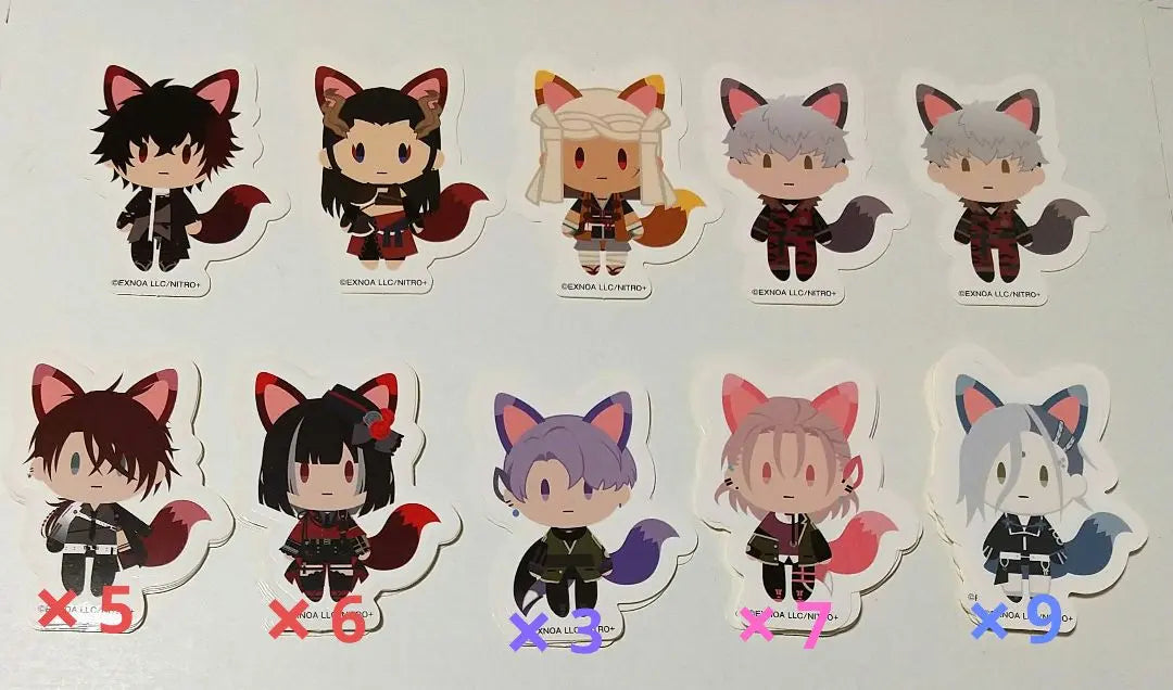 Touken Ranbu Walking Katsune Katsune Equipment File Stock Sticker Torabu Japanese Sword and Future Exhibition