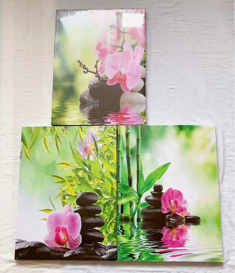 ☘️Spa Decoration Spa Stone Canvas Painting 3 Pieces