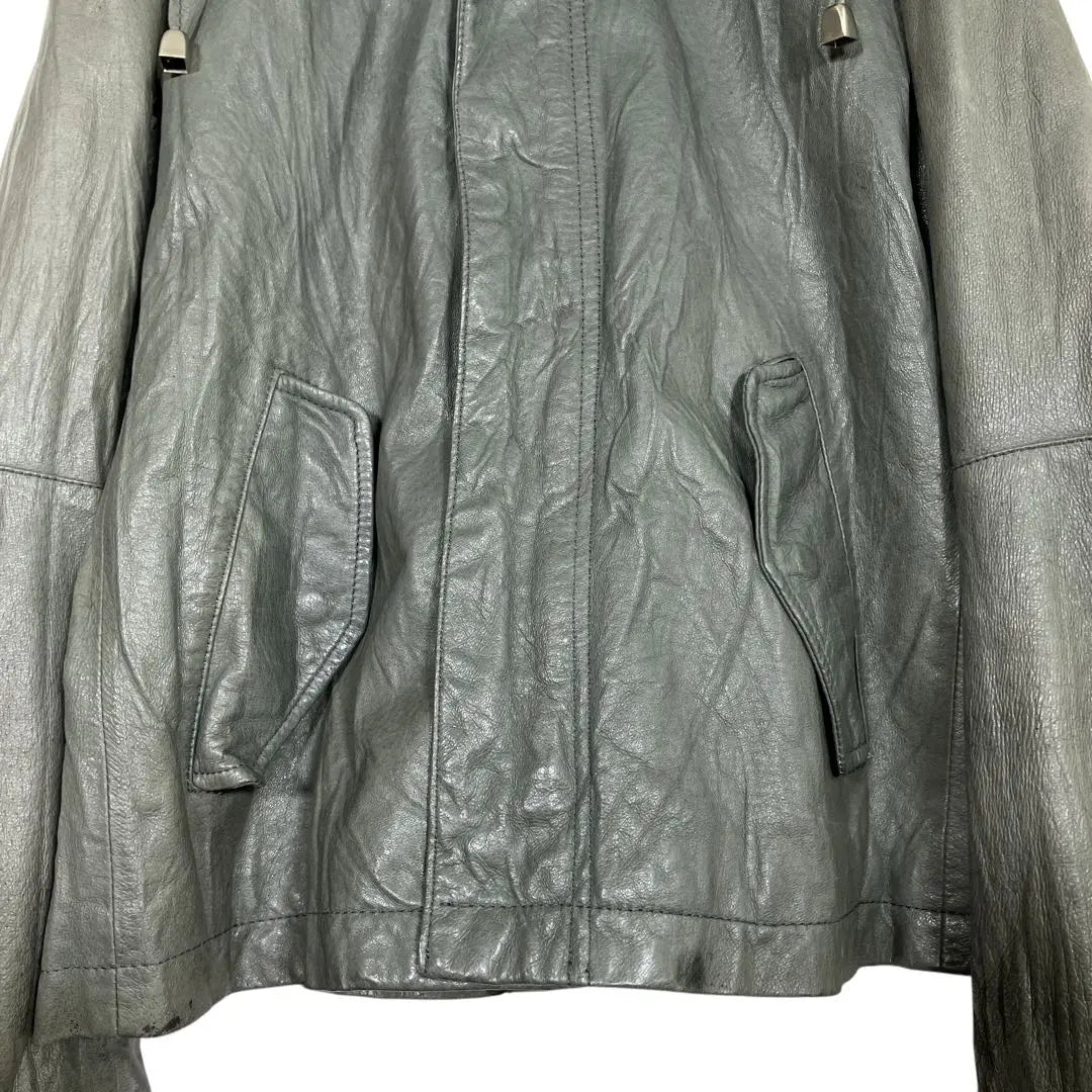 Draw and slob pig leather jacket, pig leather, IDEAL zip