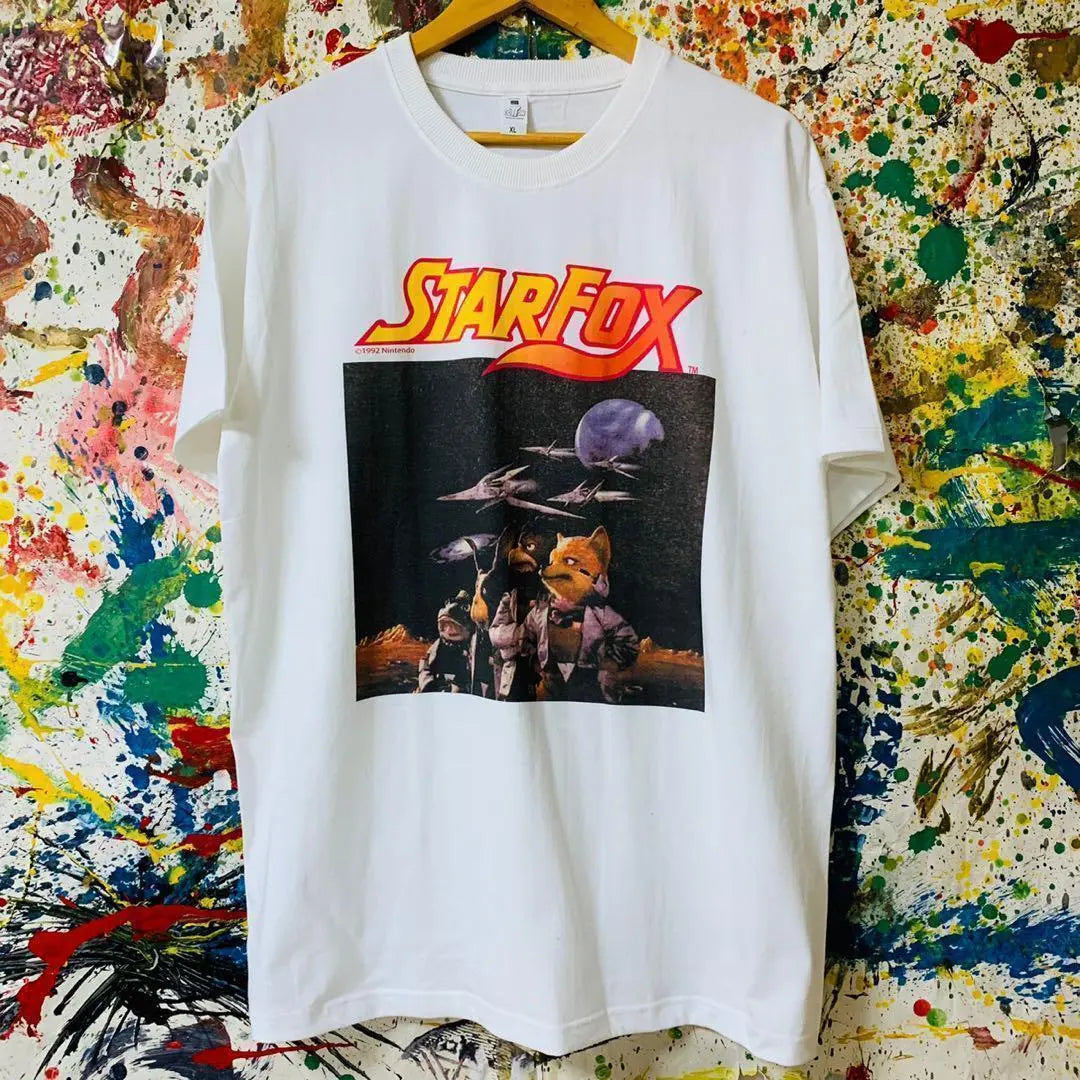 Star Fox Reprint T-shirt Short Sleeve Men's New Unique Black XL | スターフォックス リプリント Tシャツ 半袖 メンズ 新品 個性的 黒 XL