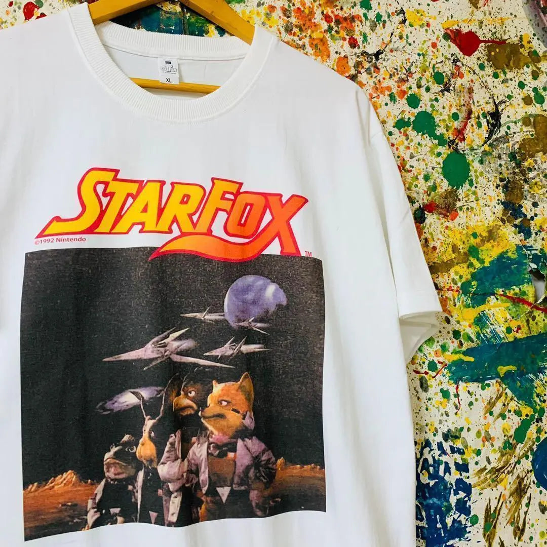 Star Fox Reprint T-shirt Short Sleeve Men's New Unique Black XL | スターフォックス リプリント Tシャツ 半袖 メンズ 新品 個性的 黒 XL