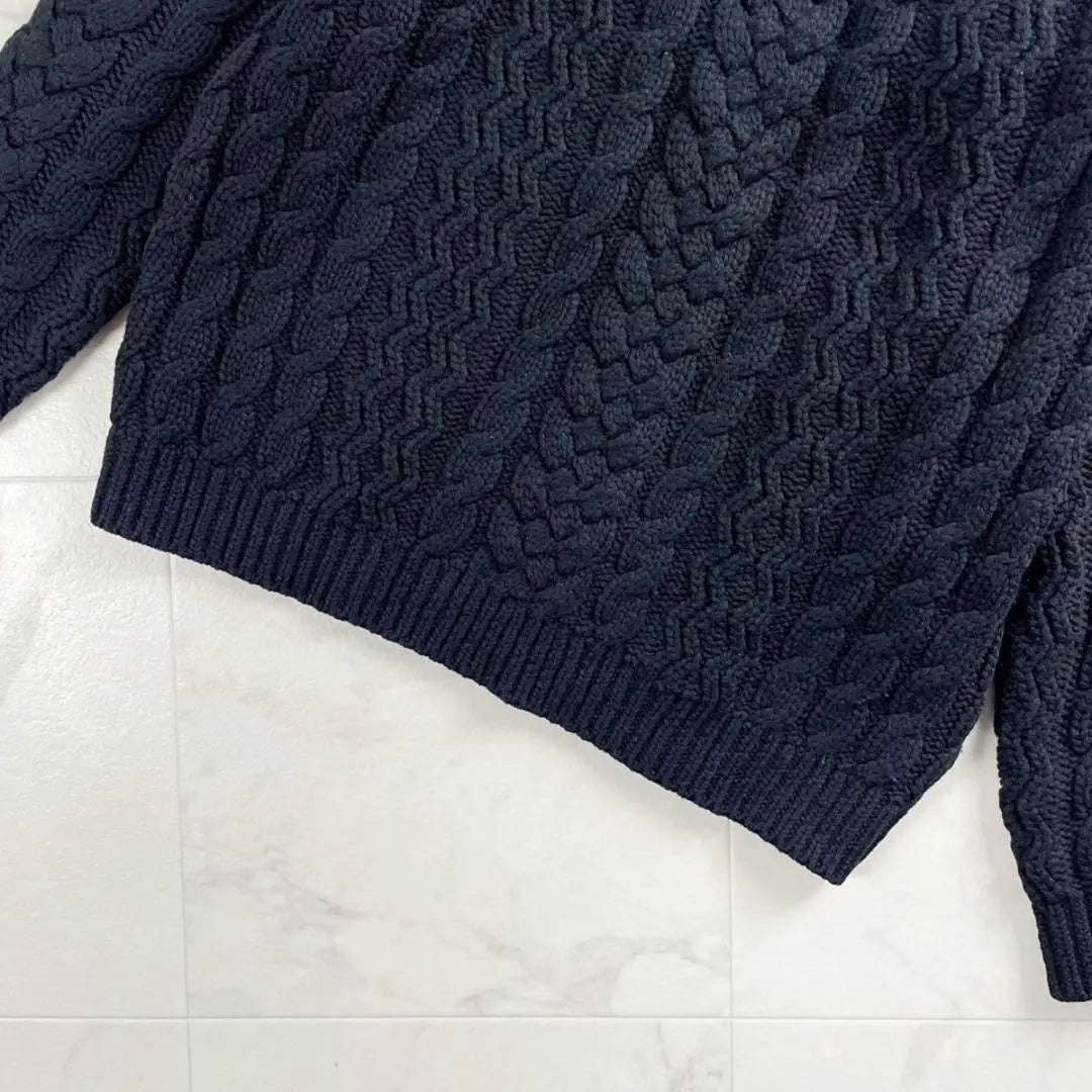 Beautiful condition SLOANE thick cable version Alan knit navy size 3*XC21