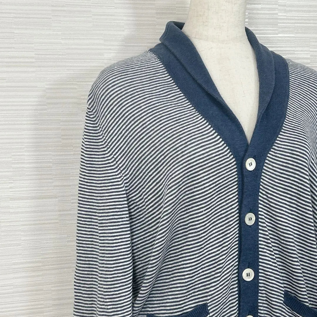 ★Good condition DRUMOHR Drumore Cardigan Made in Italy Border Hemp M