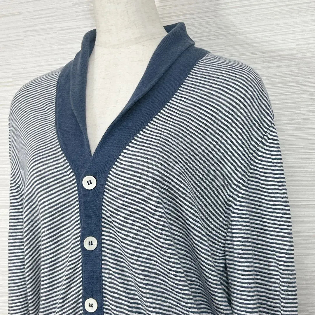 ★Good condition DRUMOHR Drumore Cardigan Made in Italy Border Hemp M