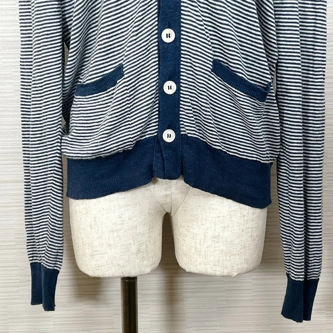 ★Good condition DRUMOHR Drumore Cardigan Made in Italy Border Hemp M